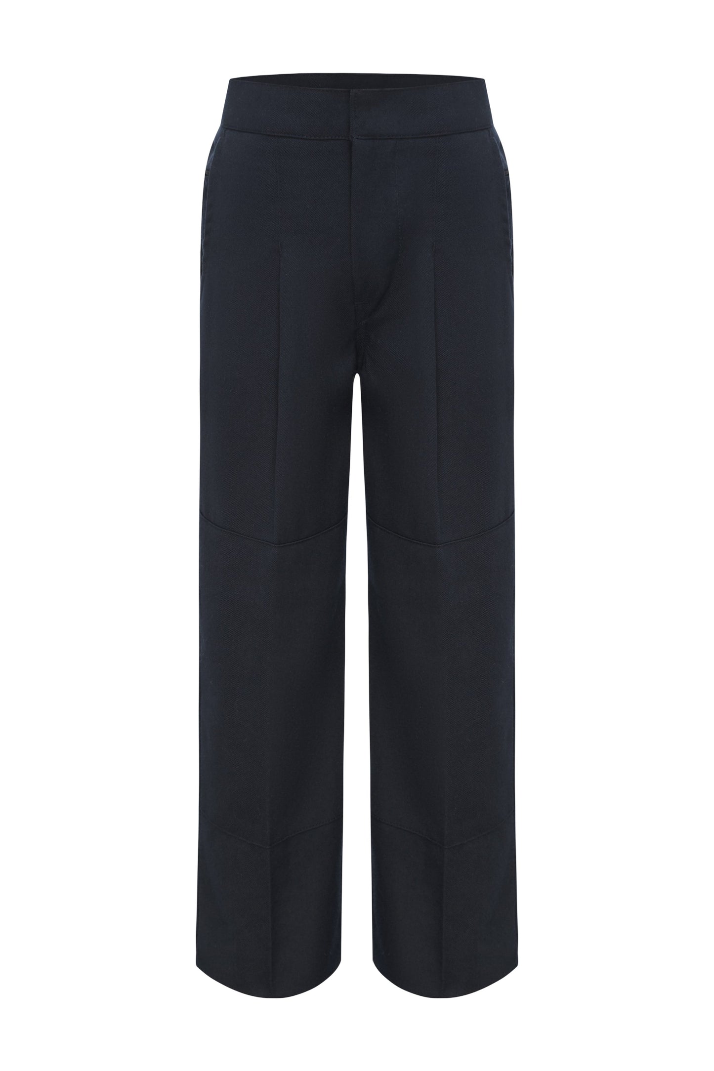Primary Navy Long Pants (slimmer fit/double knee )