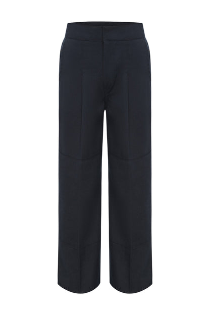 Primary Navy Long Pants (slimmer fit/double knee )