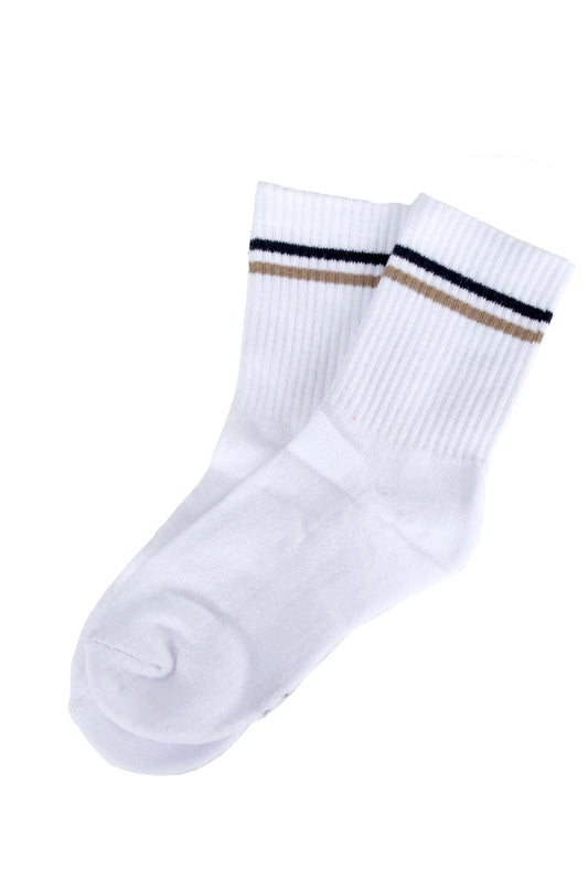 Cotton primary white sport socks 5-8